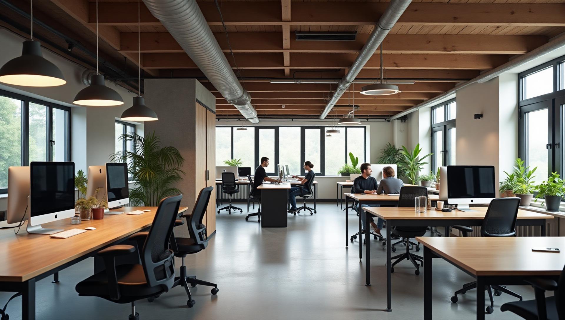 Downtown office tenant improvement with open workspace