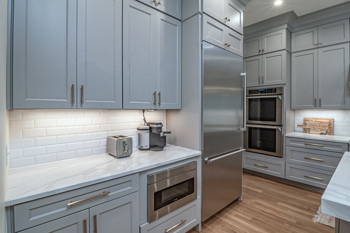 Modern gray shaker kitchen